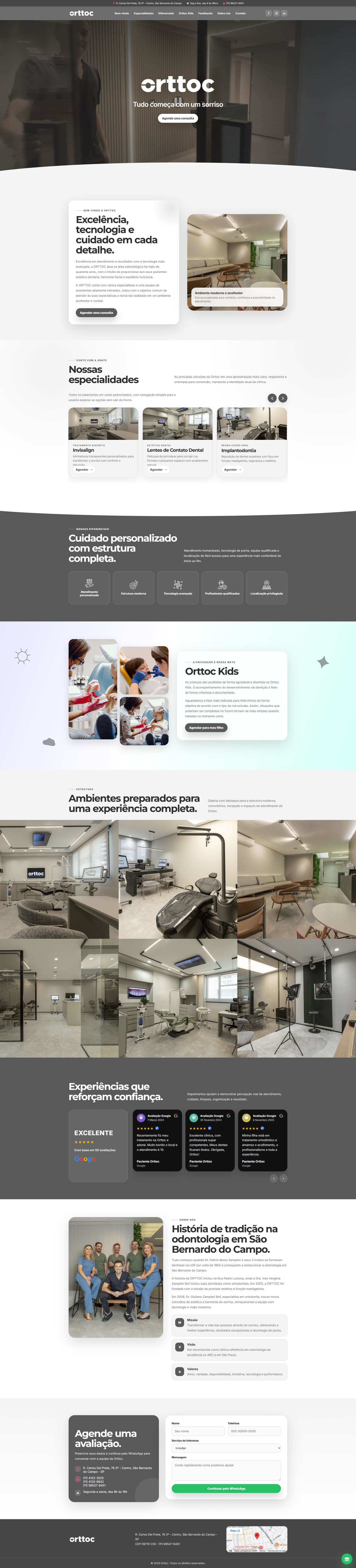 Preview do site ORTTOC